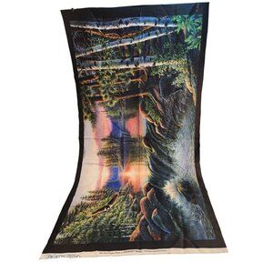 Elisabeths Studio Black 19001 James Meger Birch Fabric Panel 24x44 Eagle Bear Wi